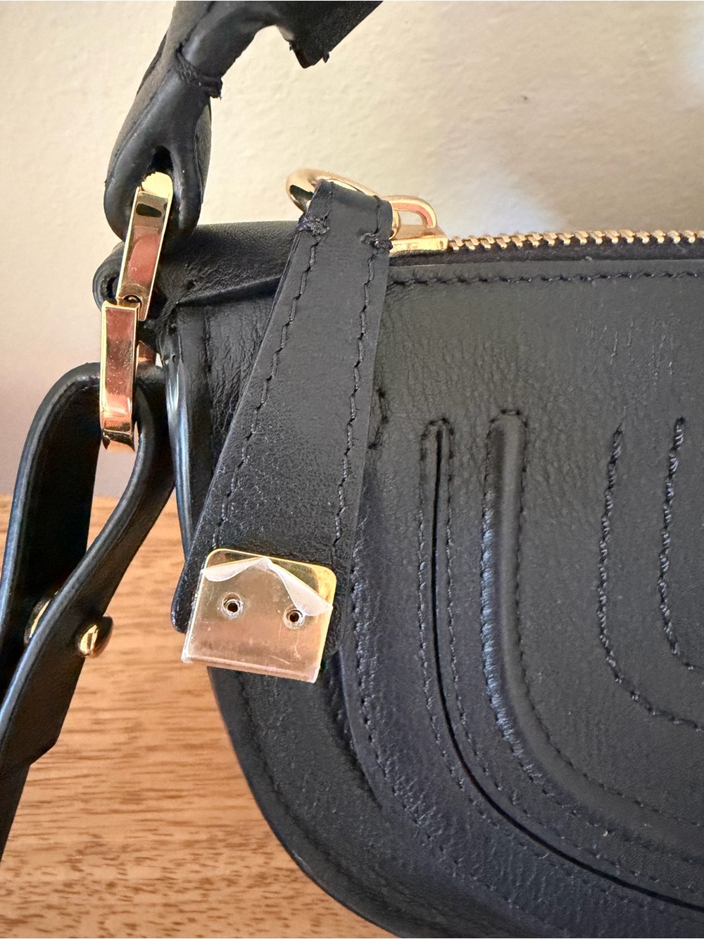 Chloe Black Marcie Mini Leather Shoulder Bag - Picture 4 of 11